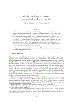 On the complexity of the exact weighted independent set problem