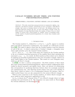 Catalan numbers, binary trees, and pointed pseudo