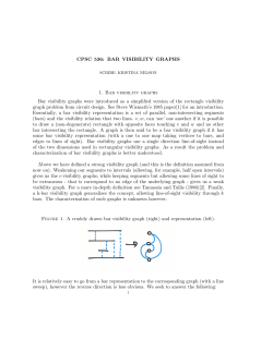 CPSC 536: BAR VISIBILITY GRAPHS 1. Bar visibility graphs Bar