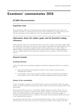 Examiners` commentaries 2016