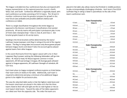 Each team plays 6 league-assigned conference