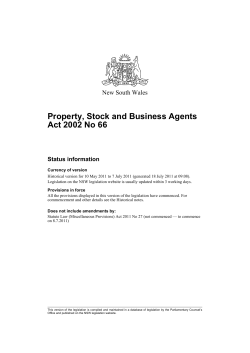 Property, Stock and Business Agents Act 2002