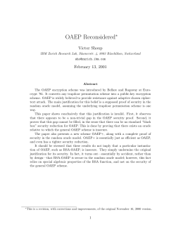 OAEP Reconsidered - Cryptology ePrint Archive