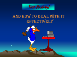 Test Anxiety!