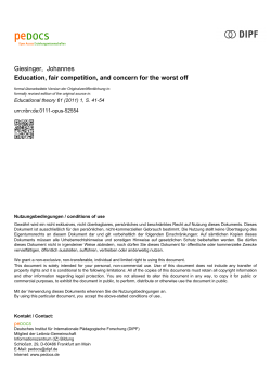 Education, fair competition, and concern for the worst off