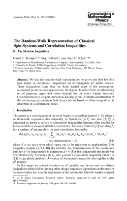 Physics The Random-Walk Representation of Classical