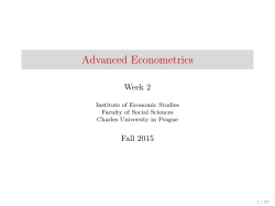 Advanced Econometrics
