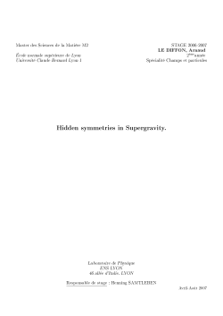 Hidden symmetries in Supergravity.