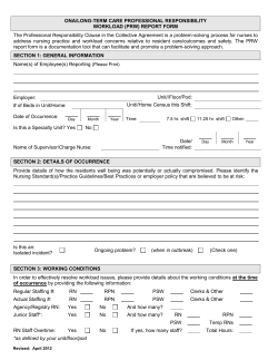 ona/ltc professional responsibility