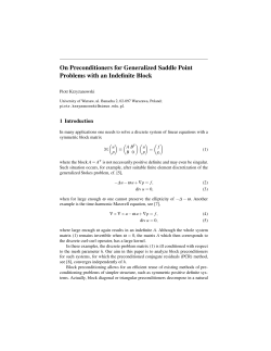 On Preconditioners for Generalized Saddle Point Problems with an