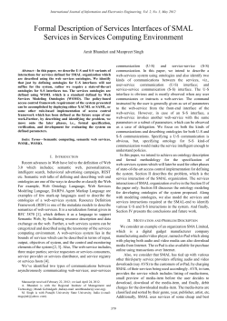 Formal Description of Services Interfaces of SMAL Services in