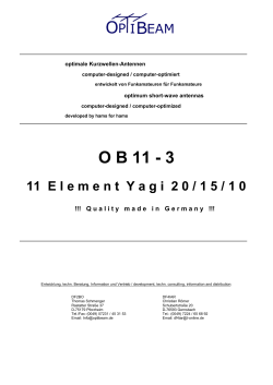 OptiBeam OB11-3 manual