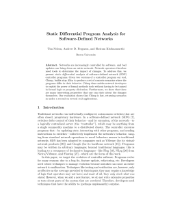 Static Differential Program Analysis for Software-Defined