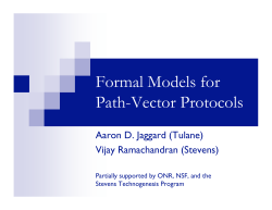 Formal Models for Path-Vector Protocols