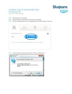 JOINING A BLUE JEANS MEETING FROM SKYPE