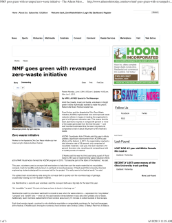 NMF goes green with revamped zero-waste initiative