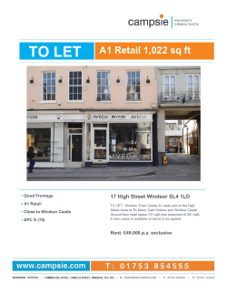 TO LET A1 Retail 1,022 sq ft