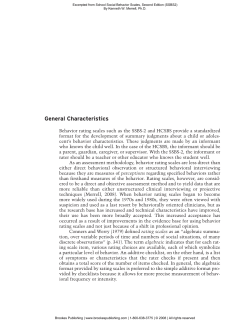 details on behavior rating scales