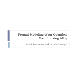 Formal Modeling of an Openflow Switch