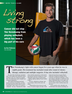 Cancer did not stop Tim Vorenkamp from playing