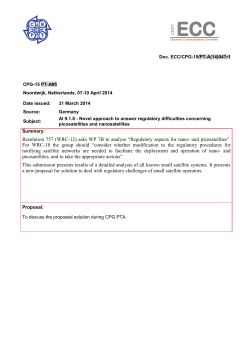 Doc. ECC/CPG-15/PT-A(14)047r1 CPG-15 PT
