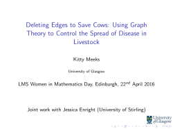 Deleting Edges to Save Cows: Using Graph Theory to Control the