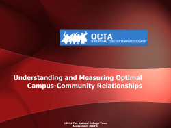 Assessment Drives Intervention - Engaging Local Government