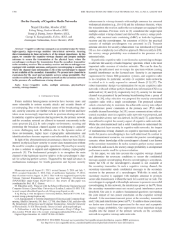 On the Security of Cognitive Radio Networks