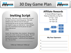 30 Day Game Plan - Master Networks