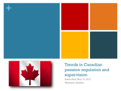 Trends in pension regulation and supervision