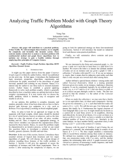 Analyzing Traffic Problem Model with Graph Theory Algorithms
