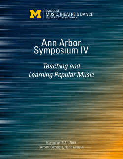Ann Arbor Symposium IV - University of Michigan School of Music