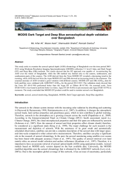 MODIS Dark Target and Deep Blue aerosoloptical depth validation