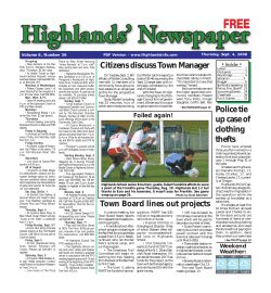 Police tie up case of clothing thefts Citizens discuss Town Manager
