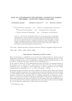 RATE OF CONVERGENCE FOR ERGODIC CONTINUOUS