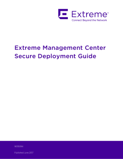 Extreme Management Center Secure Deployment