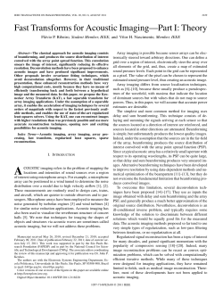 Fast Transforms for Acoustic Imaging&mdash;Part I: Theory