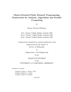 Object-Oriented Finite Element Programming