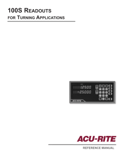 100S Turning Manual.qxd - Acu-Rite
