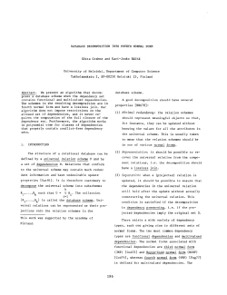 Database Decomposition into Fourth Normal Form