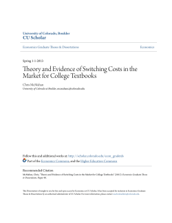 Theory and Evidence of Switching Costs in the Market