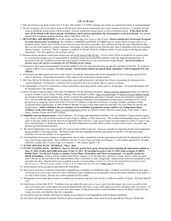 LOCAL RULES 1. Mail entry forms to the Butte County Fair, P.O. Box