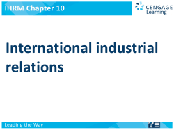 Key issues in international industrial relations