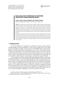 FAST LOW-COST ESTIMATION OF NETWORK PROPERTIES