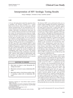 Interpretation of HIV Serologic Testing Results