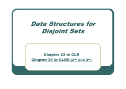 Data Structures for Disjoint Sets