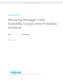 Measuring Mortgage Credit Availability Using Ex