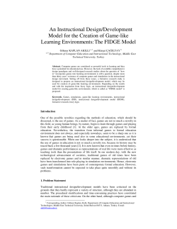 An Instructional Design/Development Model for the