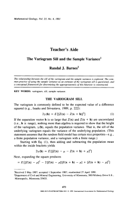 The variogram sill and the sample variance