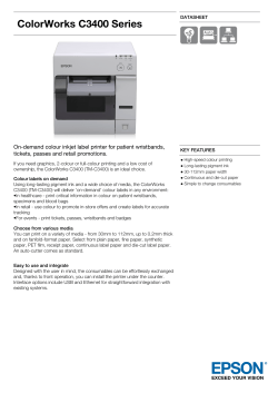 ColorWorks C3400 Series
